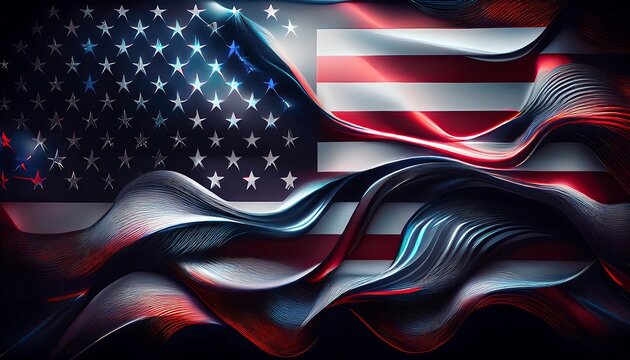  abstract background with elements of the american flag in gray colors