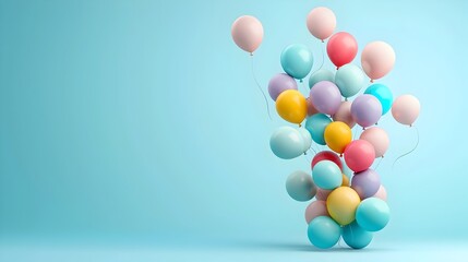 Whimsical Floating Balloons Progress Bar Concept with Colorful Digital Design