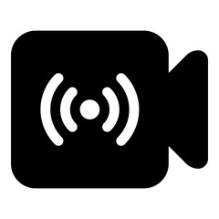 Video streaming icon for live and broadcasts