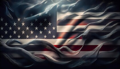  abstract background with elements of the american flag in gray colors