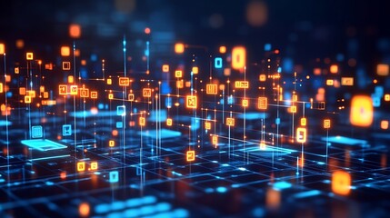 Fototapeta premium Abstract Digital Network Background Plain Textured Background for Web Design and Copy