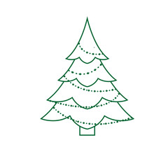 Tree Winter Outline