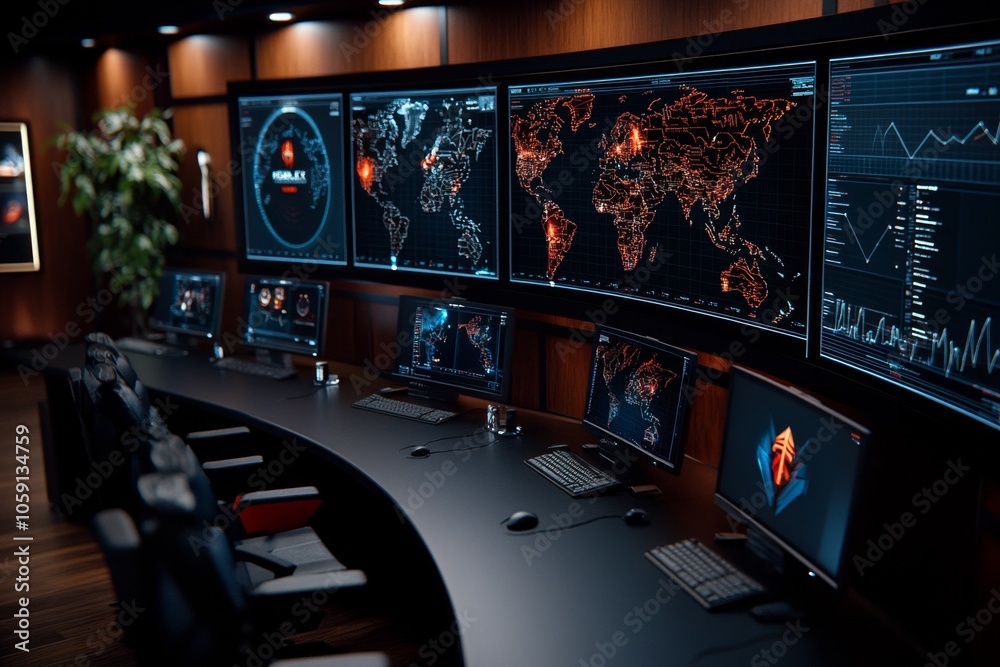 Poster Dimly lit screen showing data patterns in dark, deep colors with bright highlights, capturing the gothic style of uncovering hidden knowledge in data, symbolizing mystery and structure