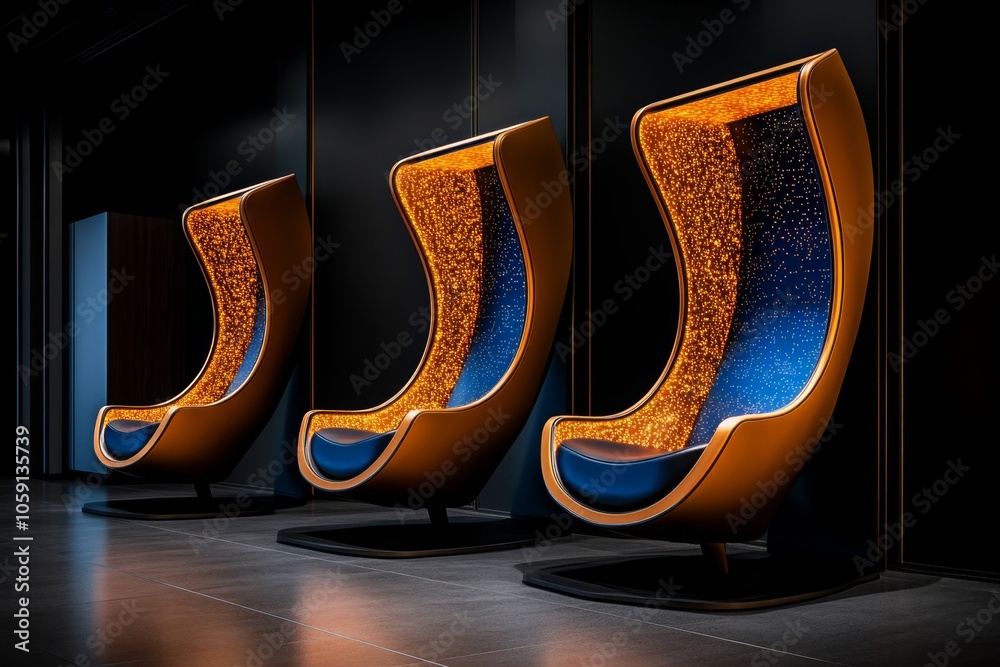 Aufkleber Futuristic screen with holographic data clusters and interactive visualizations, capturing the cutting-edge approach to data mining in high-tech settings, symbolizing innovation and clarity