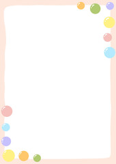 frame of colorful candies