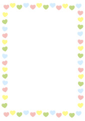 frame of colorful heart