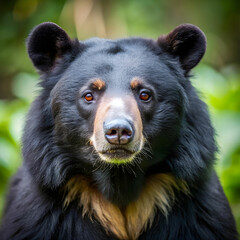 an isolated black bear cub walking, side-view, Alaskan, horizontal, mountain-themed photorealistic illustration on a transparent background in PNG. Ursus americanus. Generative AI