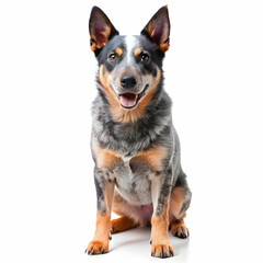 Australian cattle dog isolated in white background, ai generative