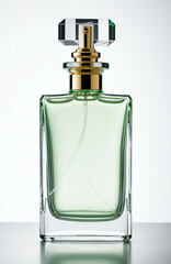 Premium perfume bottle mockup for luxury fragrance branding. Sophisticated template featuring sustainable glass design and elegant composition.