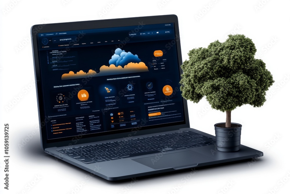 Poster Simple depiction of a digital dashboard with organized data layers, symbolizing the accessibility and scalability of data warehousing, symbolizing clarity and structure