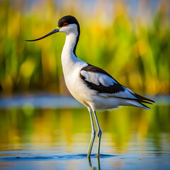 An Avocet silhouette vector style isolated