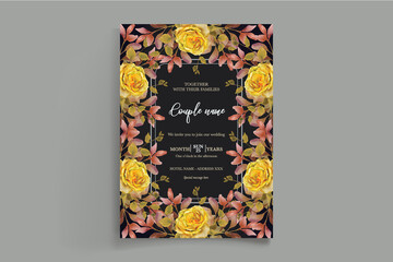 BRIDAL SHOWER FLORAL INVITATION TEMPLATE 