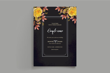 BRIDAL SHOWER FLORAL INVITATION TEMPLATE 