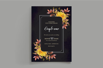 BRIDAL SHOWER FLORAL INVITATION TEMPLATE 