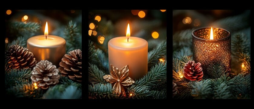 Christmas Candlelight, Decorations, Festive Glow