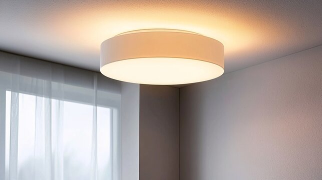 Minimalist Ceiling Light Fixture with Soft Glow - Elegant Modern Illumination for Contemporary Home Interiors Perfect for Stylish Living Spaces