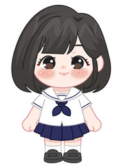 cute japanese uniform girl