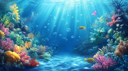 Obraz premium 深海と魚たち