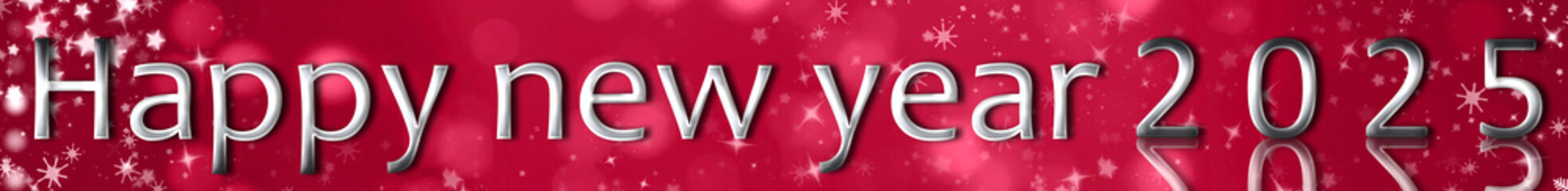 Happy New Year 2025, Panoramic banner. Holiday, Congratulation, Winter, Card. 