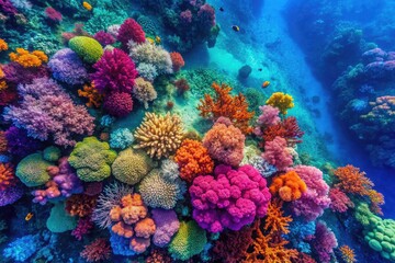 Fototapeta premium Soft Coral Tones in Drone Photography for Artistic Backgrounds and Creative Expression