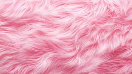 Fototapeta premium Fuzzy pink texture background, featuring soft strands and a vibrant hue that creates a playful atmosphere.