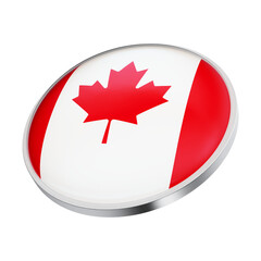 Canada country flag button