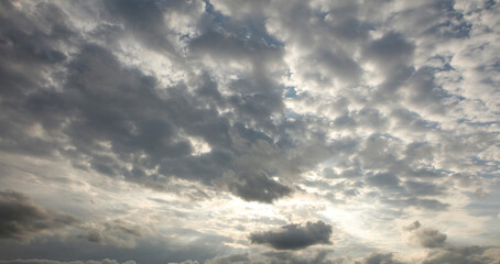 Nature weather blue sky. Clouds with blue light blue sky in horizon