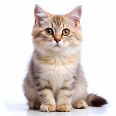Australian Mist cat cat isolated on white background. Generative AI