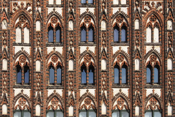 Greifswald - gotische Fassade, Mecklenburg-Vorpommern, Deutschland, Europa