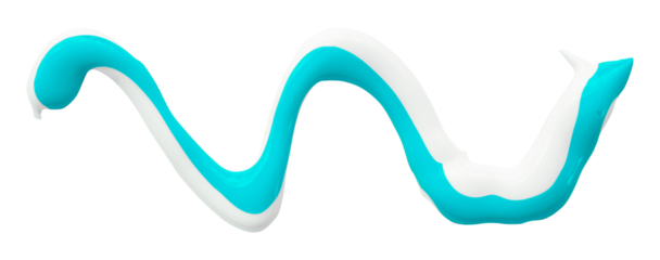 Light blue watercolor drop zigzag isolated on transparent background