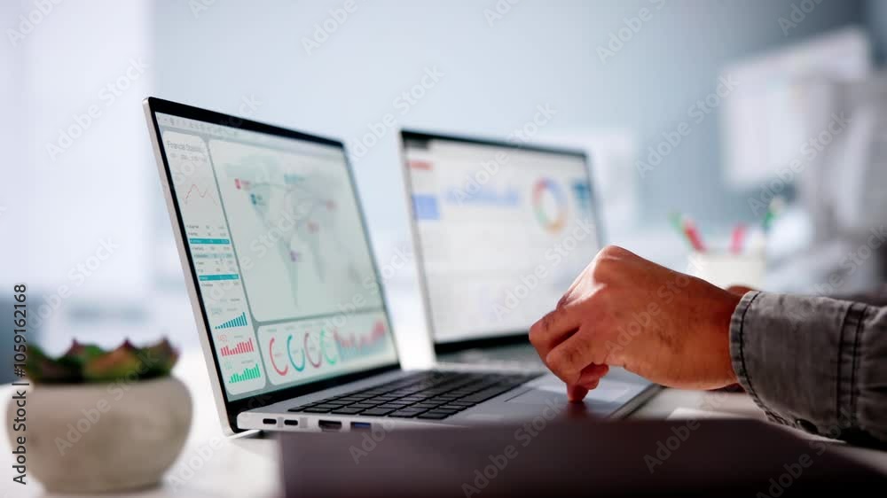 Poster business data analytics dashboard