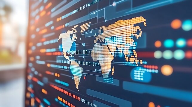 Global Network Connection Plain Textured Background for Web Design and Copy