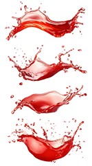 Paint Splashes, Liquid, Fluid, Juice, Red on White Background, Abstract Image, Texture, Pattern Background, Wallpaper, Cover and Screen of Smartphone, PC, Laptop, 9:16 and 16:9 Format