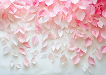 Obraz premium Pink Paper Leaves.