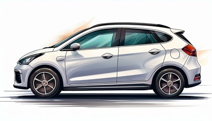 car isolated on white