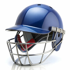 Cricket stump, bat, ball and gloves on artificial turf, elevated view