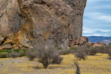 Piedra parada rock formation, chubut province, argentina