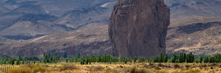 Piedra parada rock formation, chubut province, argentina