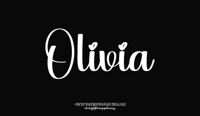 Hand drawn calligraphic vector monoline font. Distress signature letters. Modern script calligraphy type. ABC typography latin signature alphabet.
