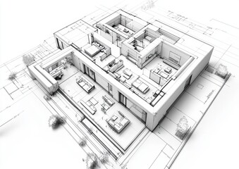 Fototapeta premium House Blueprint.