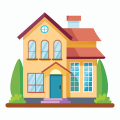 house silhouette vector on white background
