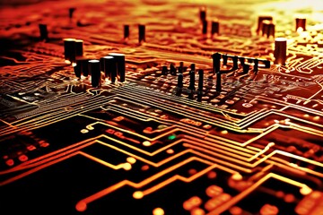 photogram matrix code a photogram image of a circuit board with