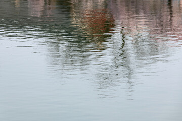 surface of the pond in Gyeongbokgung Palace