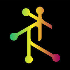 the logo for the company is colorful 
