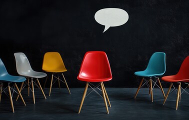 Obraz premium Speech Bubble Chairs.