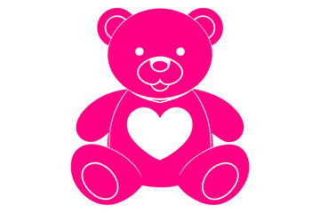 Valentine Teddy Bear | isolated vector illustration on white background