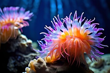 sea anemone brightly colored sea anemone tentacles