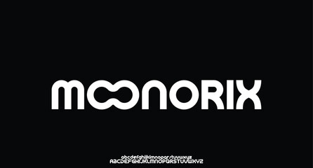 Abstract technology science alphabet lowercase font. digital space typography vector illustration design
