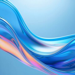 Naklejka premium Flowing curve lines background, 3d rendering.