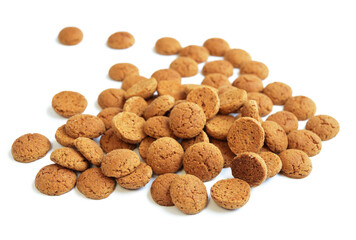 A bunch of ginger nuts or pepernoten, a traditional Dutch december treat.